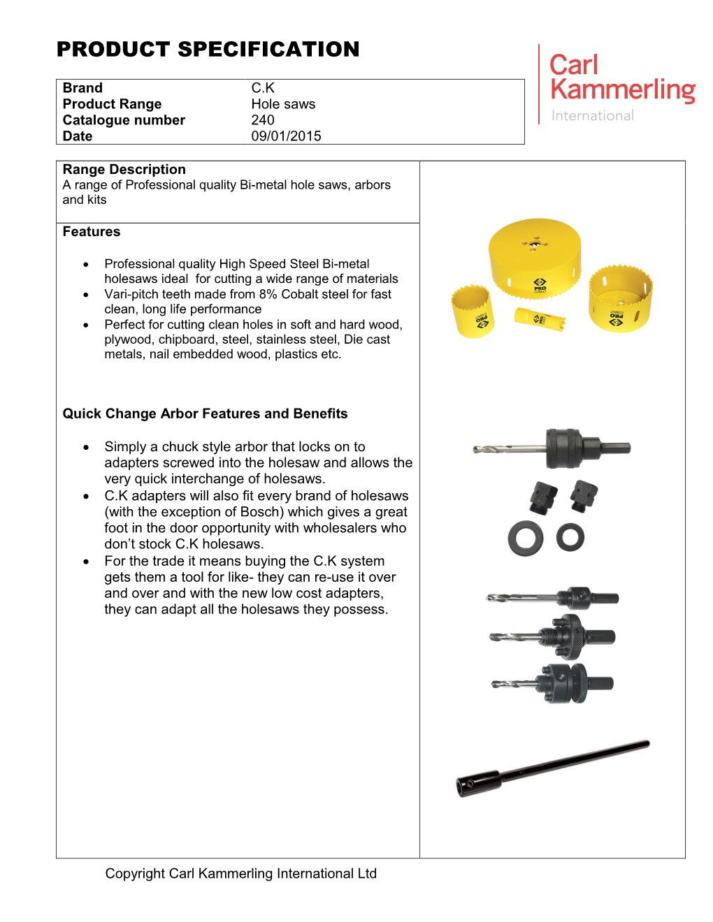 Product Specification