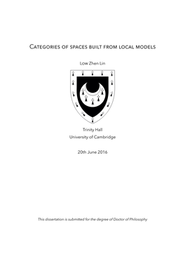 Categories of Spaces Built from Local Models