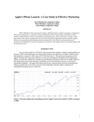 Apple's Iphone Launch: a Case Study in Effective Marketing