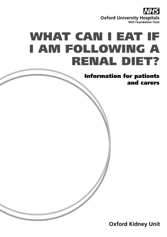 What Can I Eat If I Am Following a Renal Diet?
