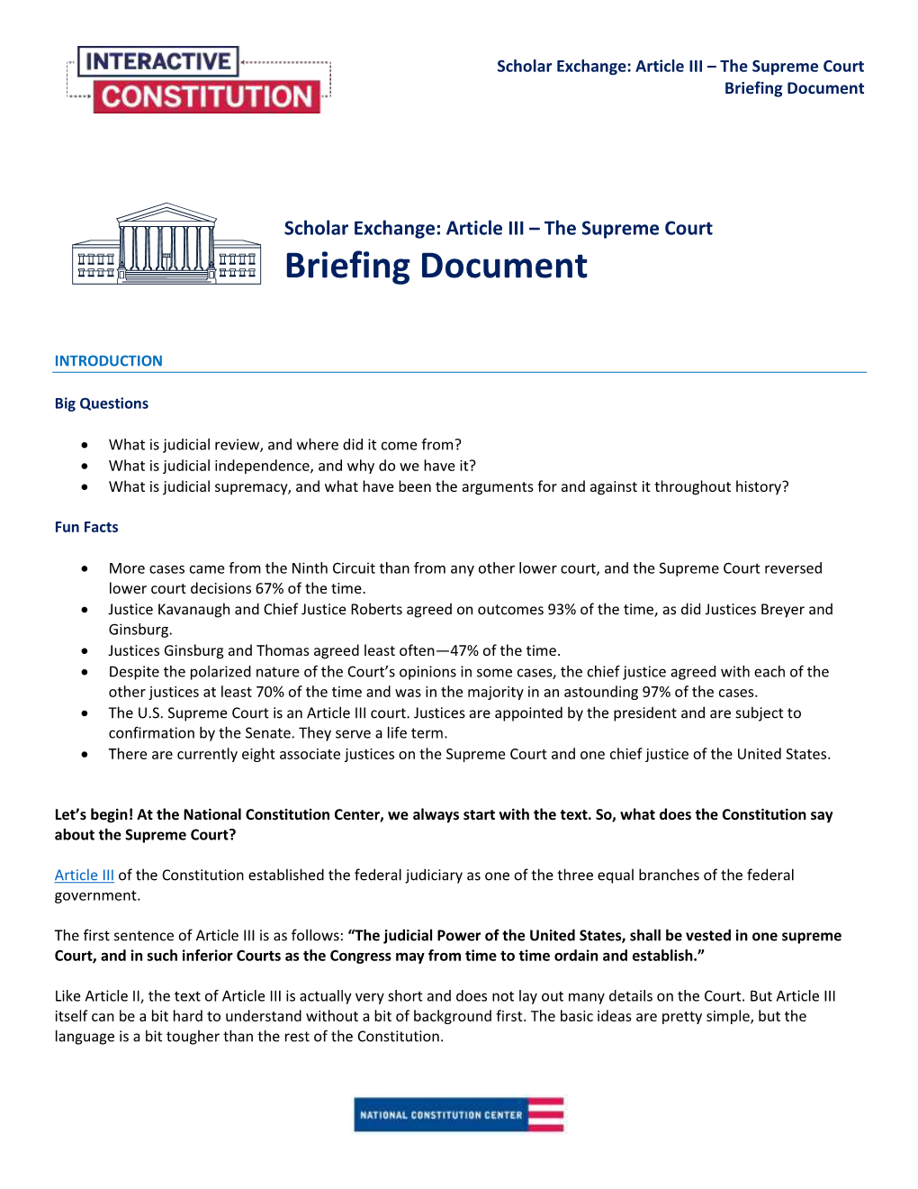 Briefing Document