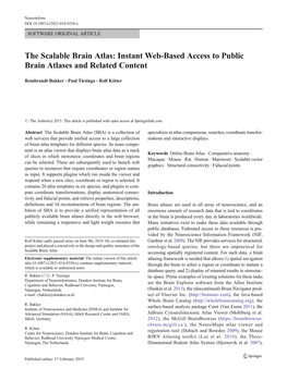 The Scalable Brain Atlas: Instant Web-Based Access to Public Brain Atlases and Related Content