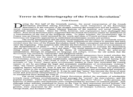 Terror in the Historiography of the French Revolution*