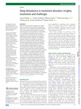 Sleep Disturbance in Movement Disorders