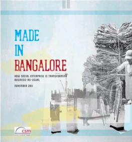 Made in Bangalore: How Social Enterprise Is Transforming Business