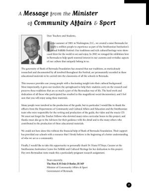Of Community Affairs & Sport