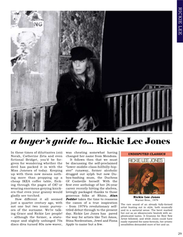 A Buyer's Guide To... Rickie Lee Jones