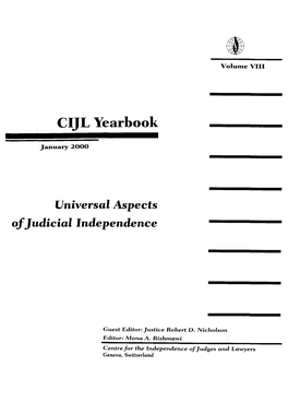 CIJL Yearbook-Universal Aspects of Judicial Independence-VIII-2000-Eng