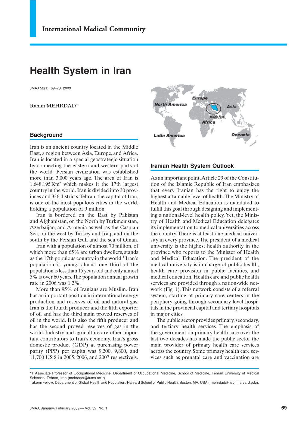 Health System in Iran
