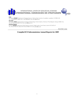 ICS Subcommission Annual Report 2009