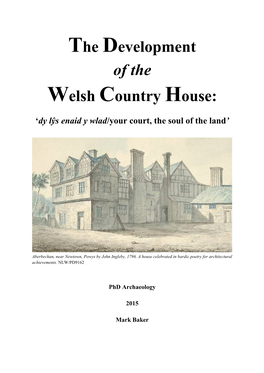 The Development of the Welsh Country House