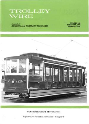AUSTRALIAN TRAMWAY MUSEUMS Registered for Posting As a Periodical
