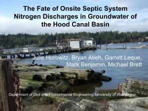 The Fate of Onsite Septic System Nitrogen Discharges in Groundwater of the Hood Canal Basin