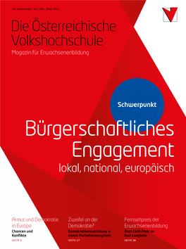 Bürgerschaftliches Engagement Lokal, National, Europäisch