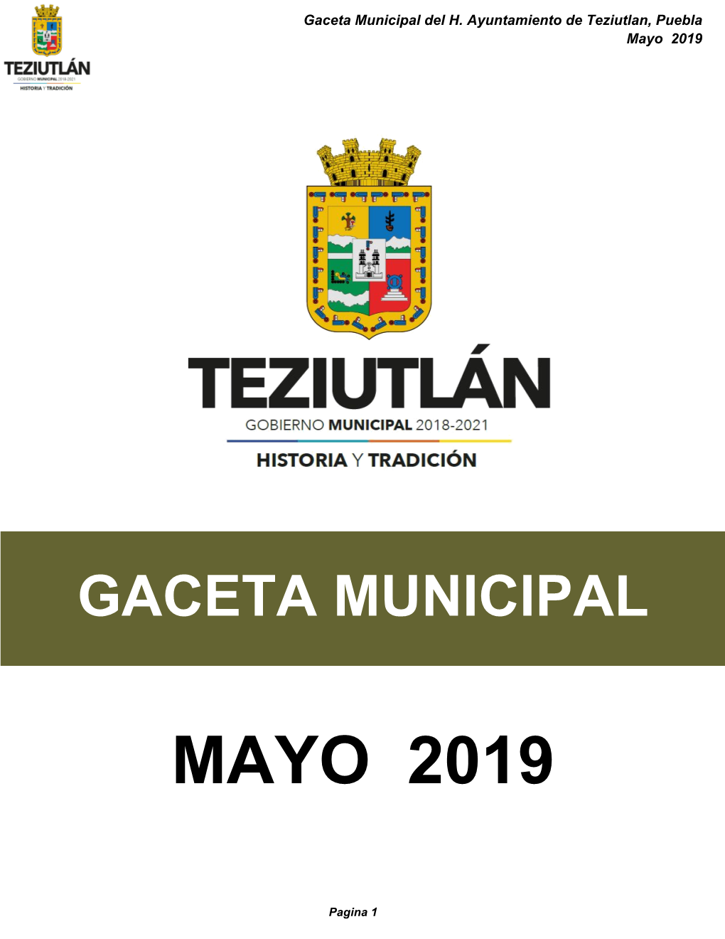 Gaceta Municipal Mayo 2019