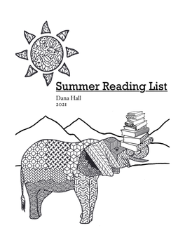 Dana Hall School Summer Reading List 2021 Table of Contents