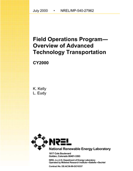 Field Operations Program -- Overview Of