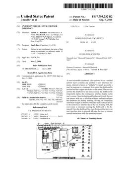 (12) United States Patent (10) Patent No.: US 7.793,232 B2 Chaudhri Et Al