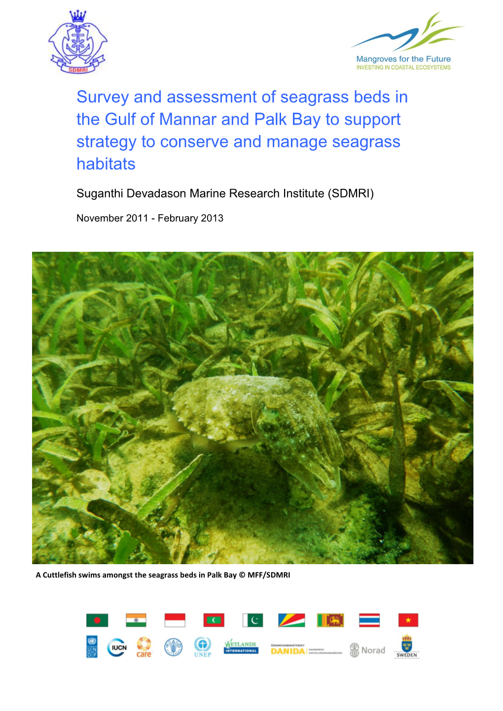 Survey and Assessment of Seagrass Beds in the Gulf of Mannar and Palk Bay to Support Strategy to Conserve and Manage Seagrass Habitats