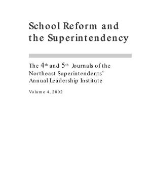 School Reform and the Superintendency