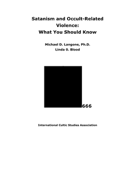 Satanism and Occult-Relatedviolence:What You