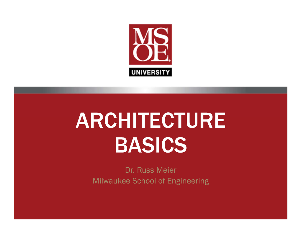 Architecture Basics