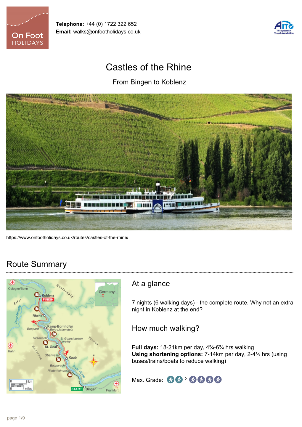 Castles of the Rhine from Bingen to Koblenz