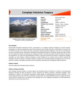 Complejo Volcánico Taapaca