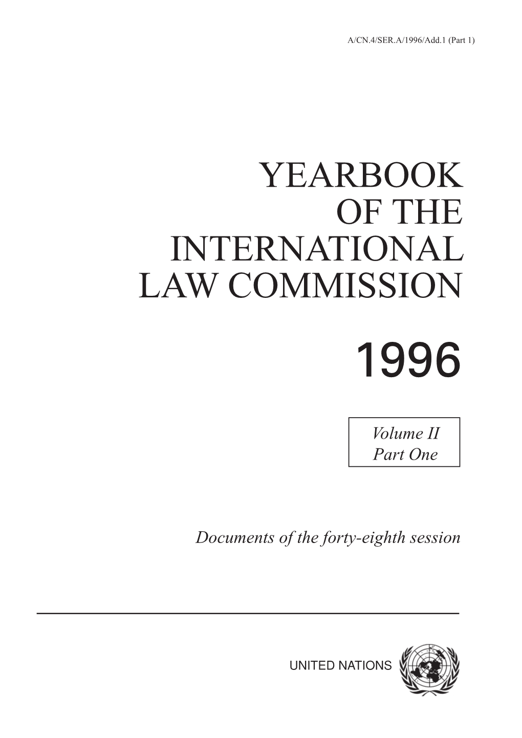 Yearbook of the International Law Commission 1996