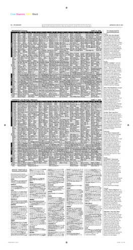 Television/Entertainment Wednesday, June 10, 2009