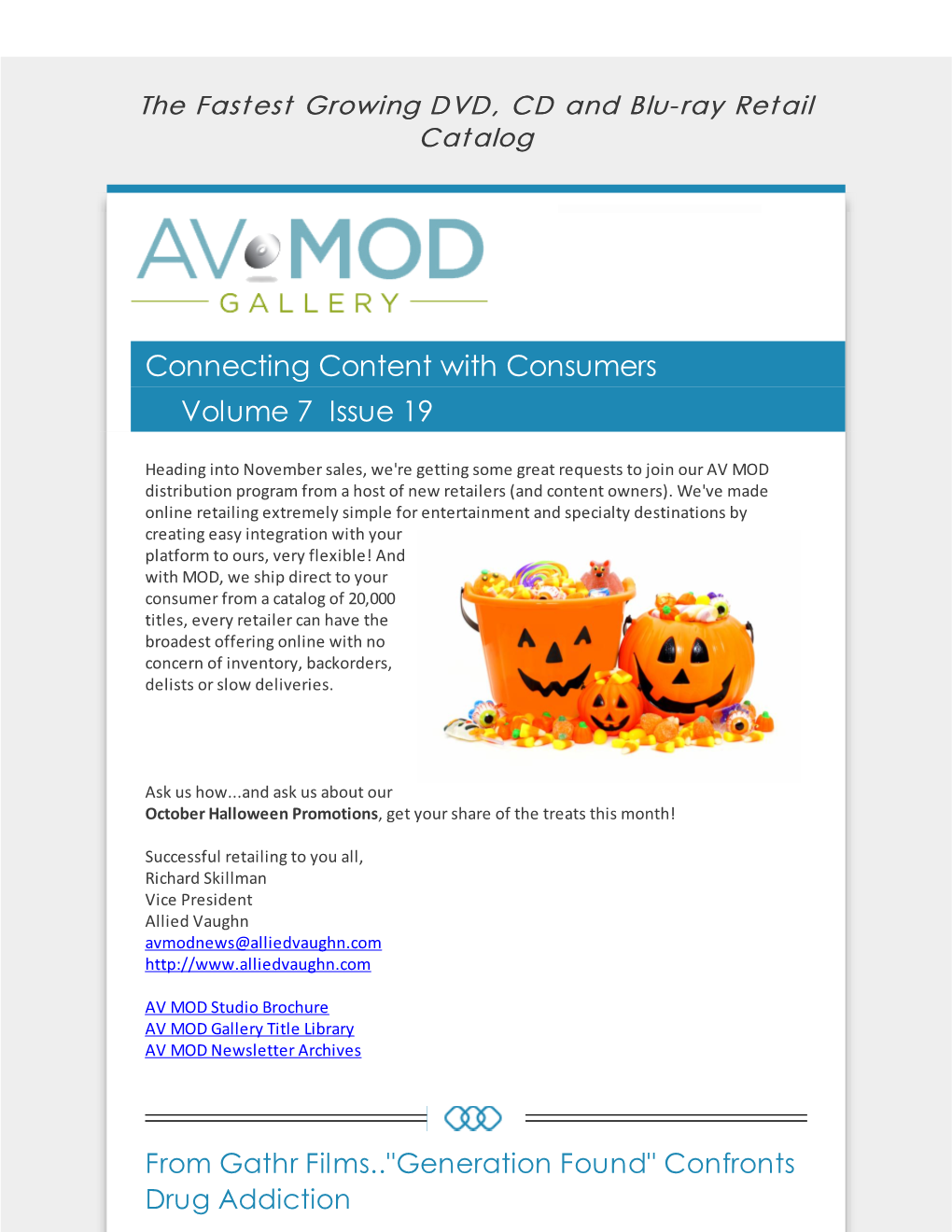 Connecting Content with Consumers Volume 7 Issue 19