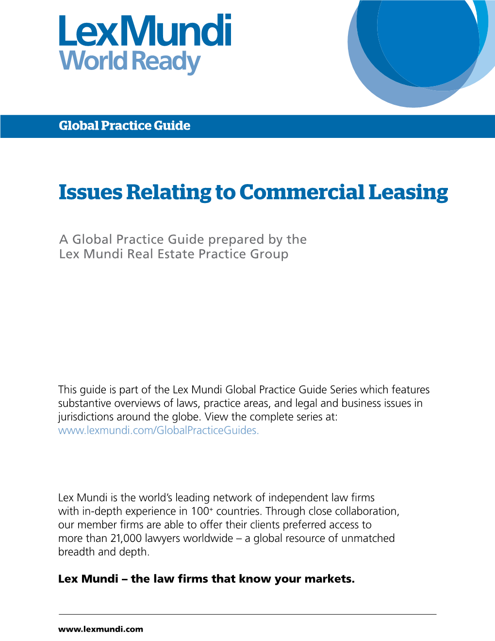 Issues Relating to Commercial Leasing