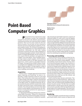 Point-Based Computer Graphics