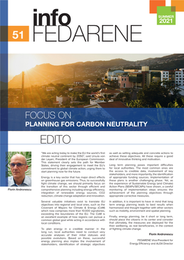 Focus on Planning for Carbon Neutrality Edito