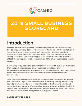 2019 Small Business Scorecard