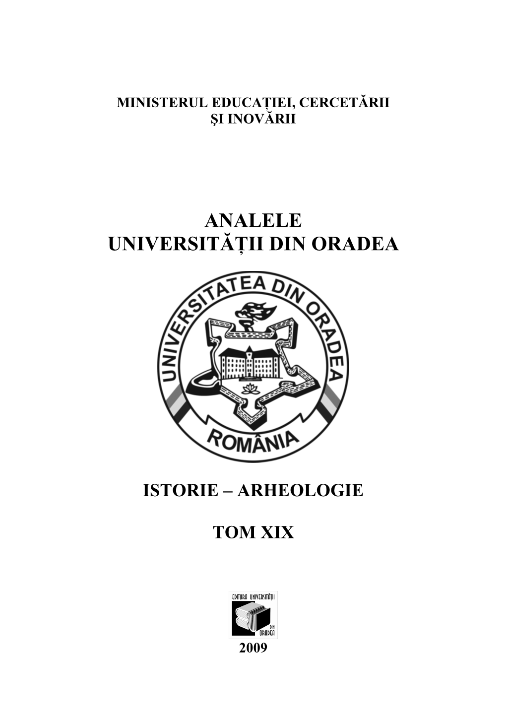 Analele Universităţii Din Oradea Istorie