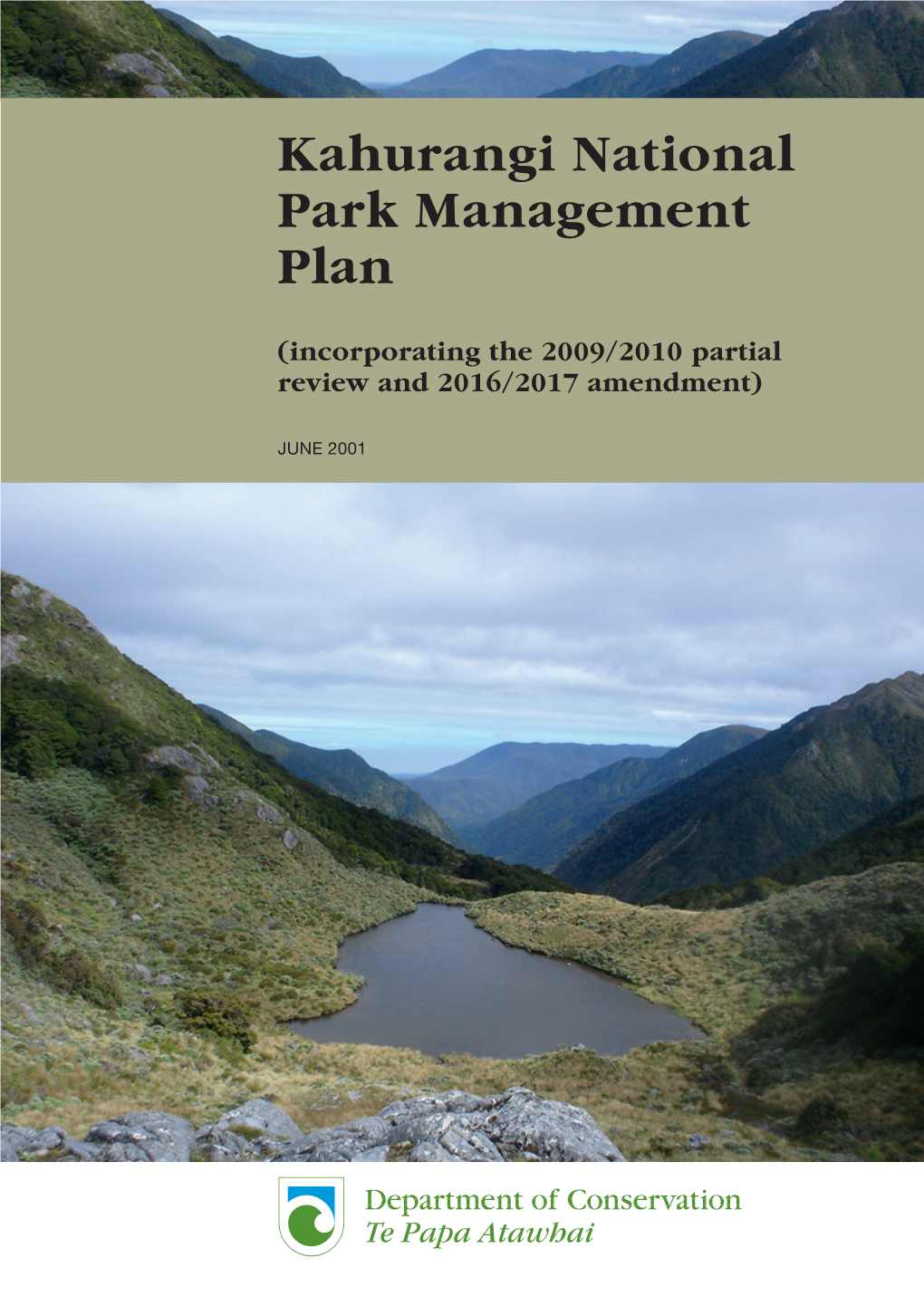 Kahurangi National Park Management Plan