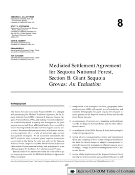 USGS DDS-43, Mediated Settlement Agreement... Giant Sequoia