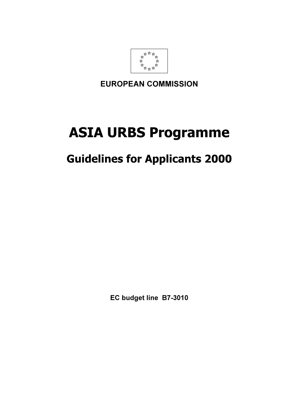 ASIA UR%S Programme