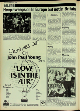 MUSIC WEEK APRIL 15, 1978 a C N Keep Sweeps on in Europe But