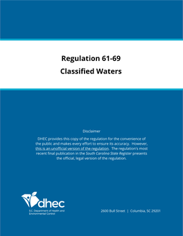 Regulation 61-69 Classified Waters
