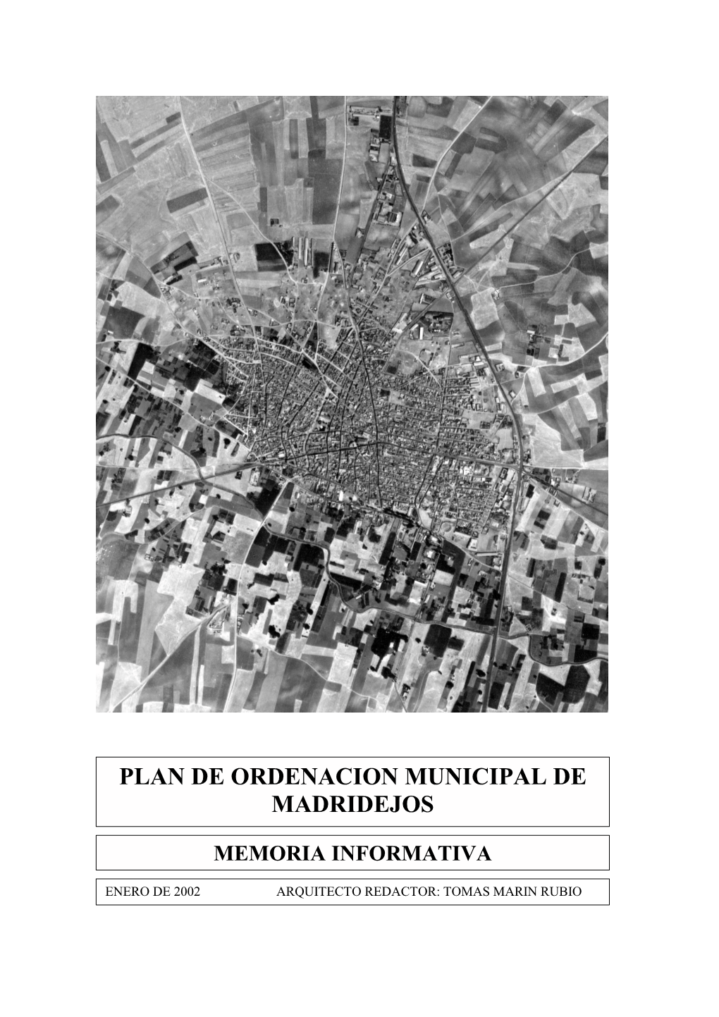 Plan De Ordenacion Municipal De Madridejos