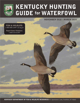 KENTUCKY HUNTING GUIDE for WATERFOWL