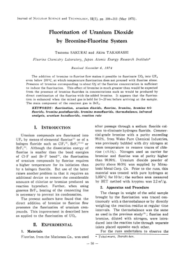Fluorination of Uranium Dioxide by Bromine-Fluorine System