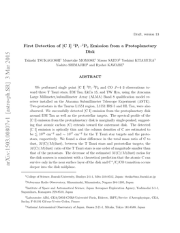 First Detection of [CI] $^ 3$ P $ 1 $-$^ 3$ P $ 0 $ Emission from A