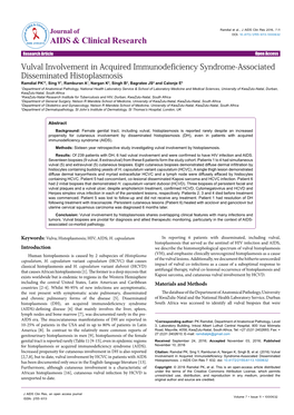 Vulval Involvement in Acquired Immunodeficiency Syndrome