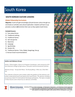 South Korea Lessons