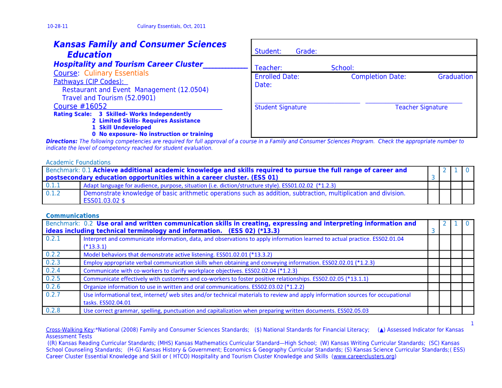 Kansas Family and Consumer Sciences Education