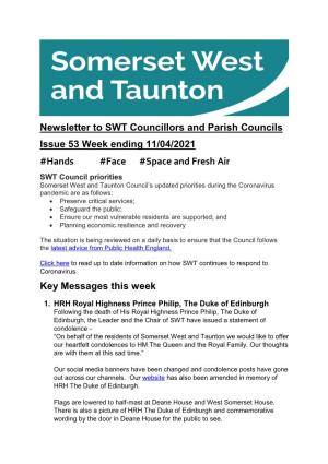Newsletter to SWT Councillors and Parish