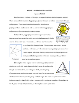 Regular Convex Uniform 4-Polytopes